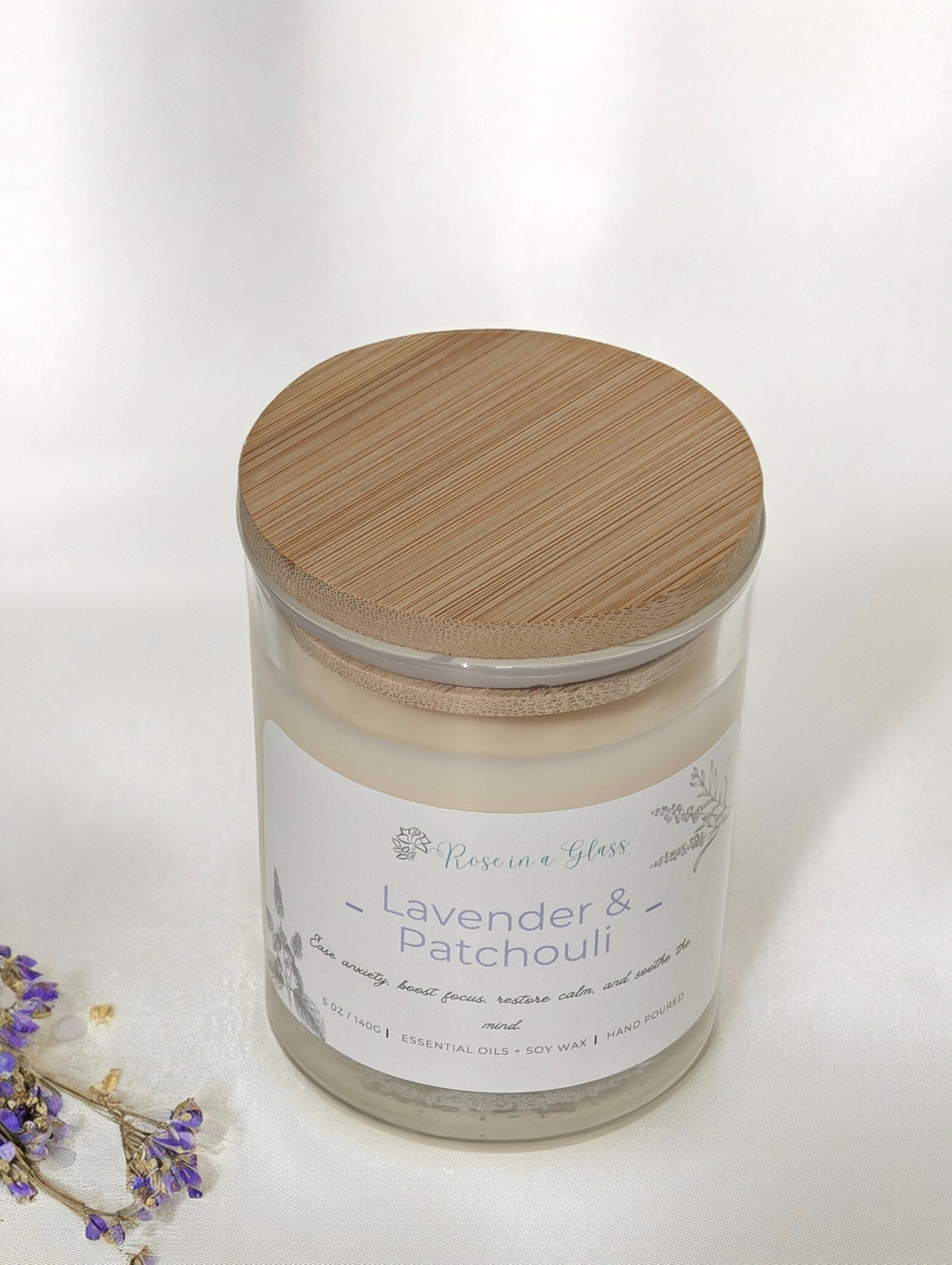 Lavender & Patchouli Aromatherapy Candle | The Grounding Soy Candle