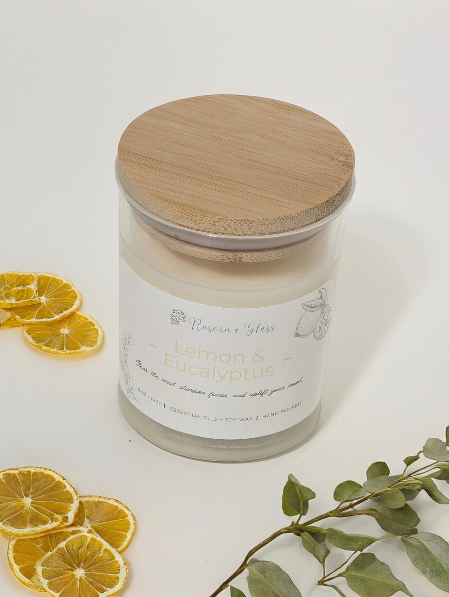 Lemon & Eucalyptus Aromatherapy Candle | The Clarity Soy Candle