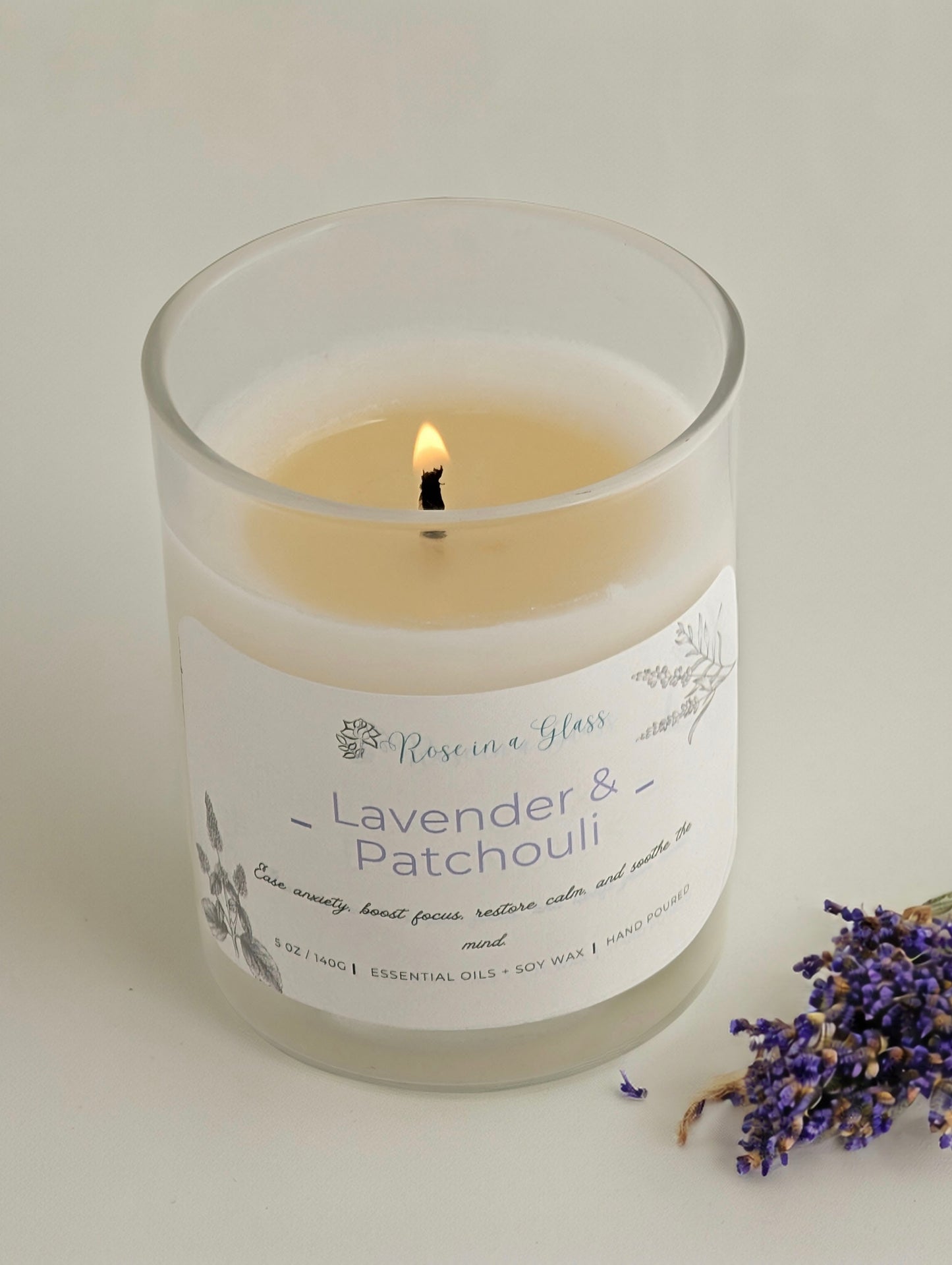 Lavender & Patchouli Aromatherapy Candle | The Grounding Soy Candle