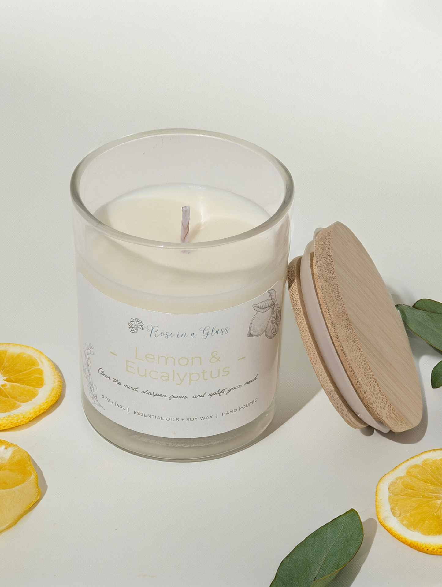 Lemon & Eucalyptus Aromatherapy Candle | The Clarity Soy Candle