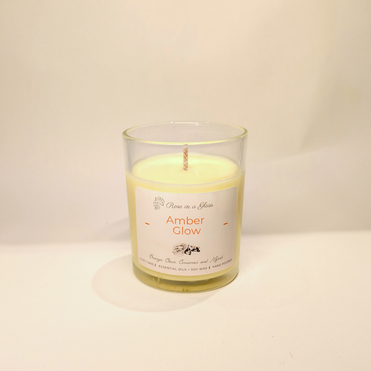 Amber Glow Aromatherapy Candle | The Comforting Soy Candle