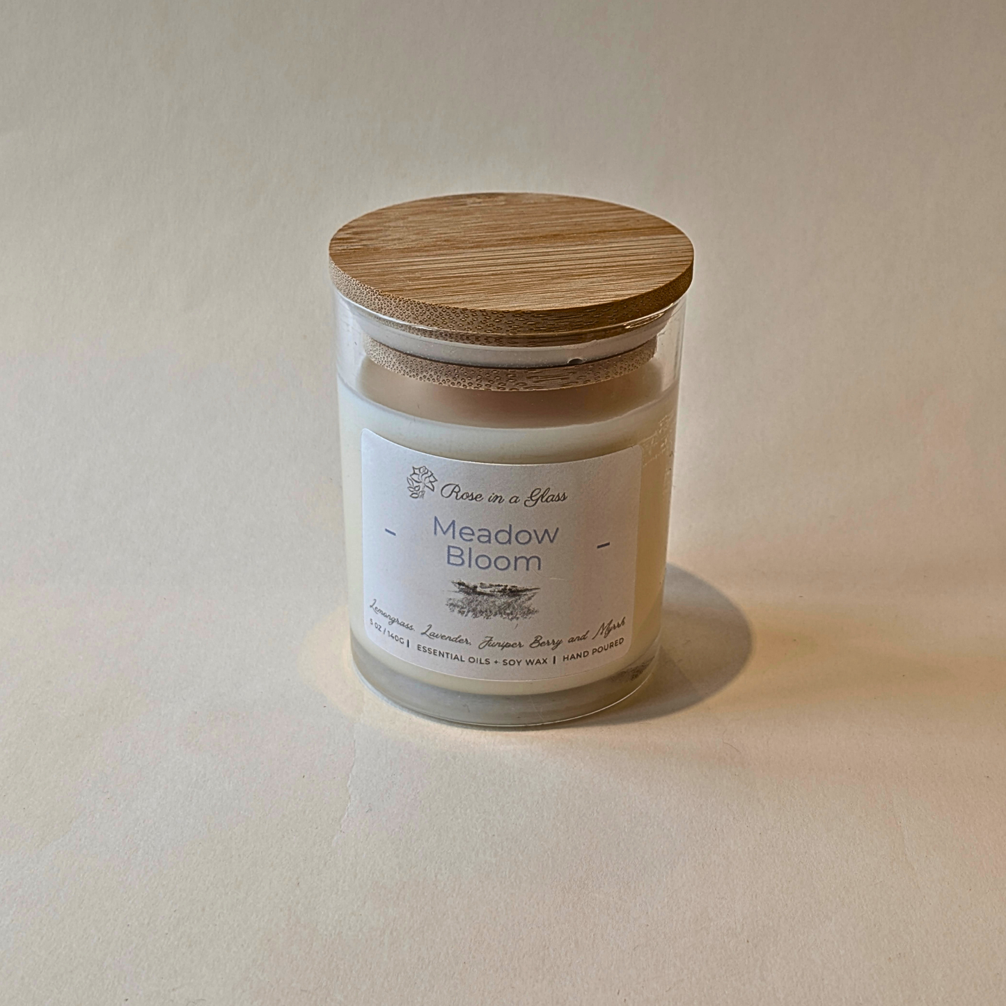 Closed Meadow Bloom sensory support candle in reusable glass jar for aromatherapy wellness UK