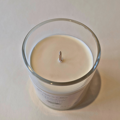 Close up of non toxic soy wax hand poured in Hampshire to help find calm focus and tranquility