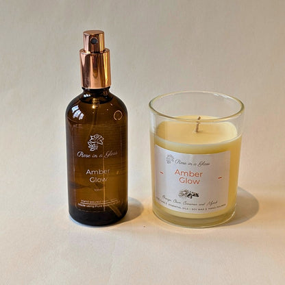 Amber Glow gift set designed to soothe busy minds and restore calm focus and tranquillity