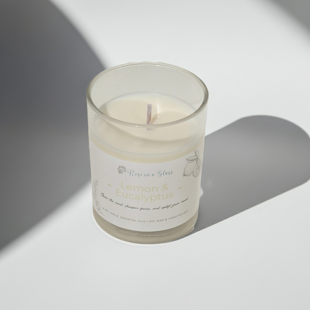 Lemon & Eucalyptus Aromatherapy Candle | The Clarity Soy Candle