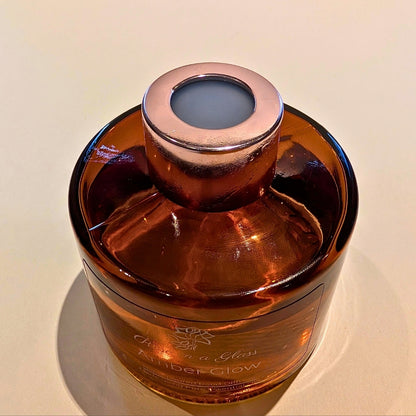 Handcrafted Meadow Bloom aromatherapy diffuser reusable glass bottle and travel plug to find calm and focus UK
