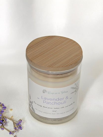 Lavender & Patchouli Aromatherapy Candle | The Grounding Soy Candle