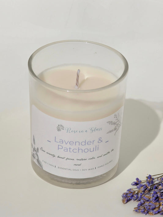 Lavender & Patchouli Aromatherapy Candle | The Grounding Soy Candle