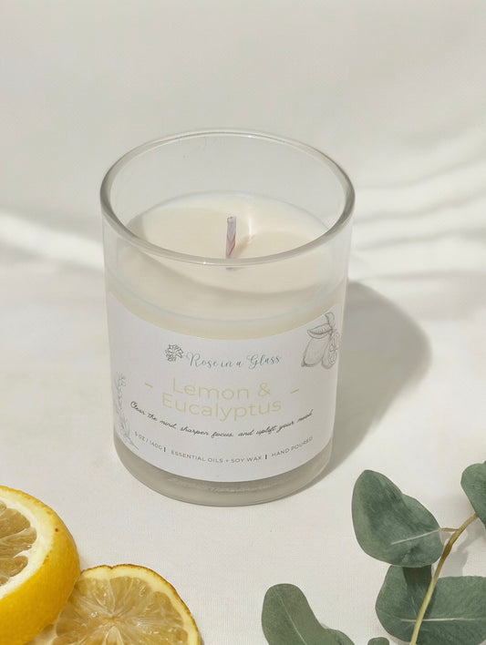 Lemon & Eucalyptus Aromatherapy Candle | The Clarity Soy Candle