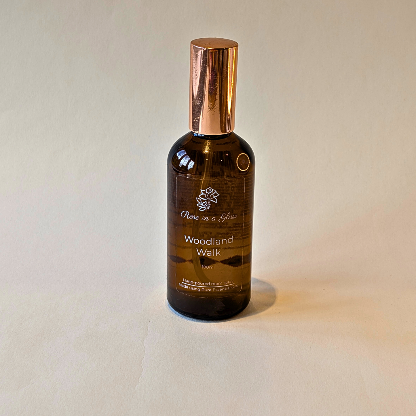 Handcrafted Woodland Walk aromatherapy spray in reusable glass bottle to find calm and focus UK